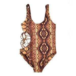 CAMI AND JAX Savannah Swimsuit in Python Print Size S